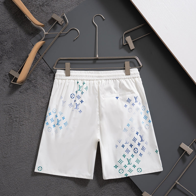 2025 latest black and white quick-drying shorts beach pants