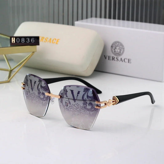 7-color high-definition lens frameless design metal sunglasses