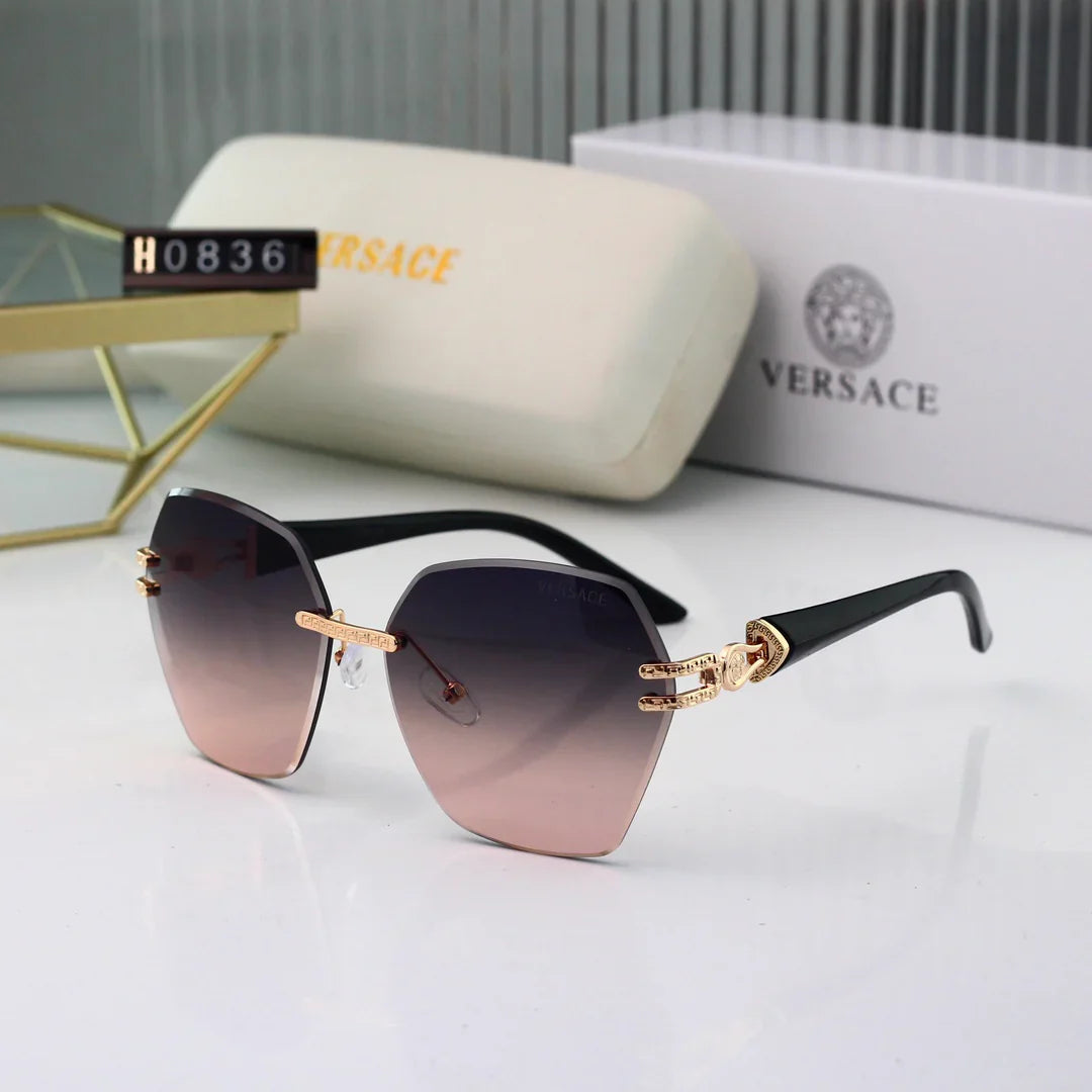 7-color high-definition lens frameless design metal sunglasses