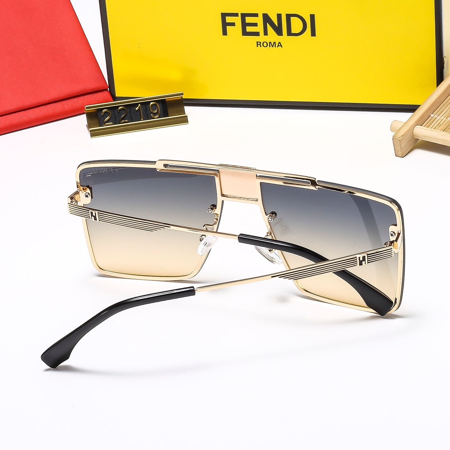 6 Color Square Frame Hot Sunglasses  2219