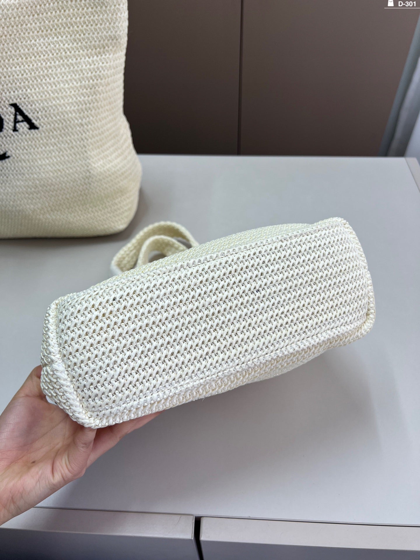 Hand-woven tote bag