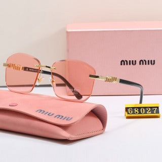 Trendy metal-framed sunglasses