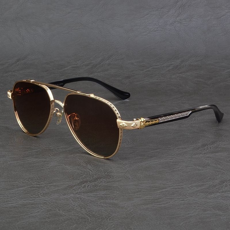Pure titanium aviator sunglasses