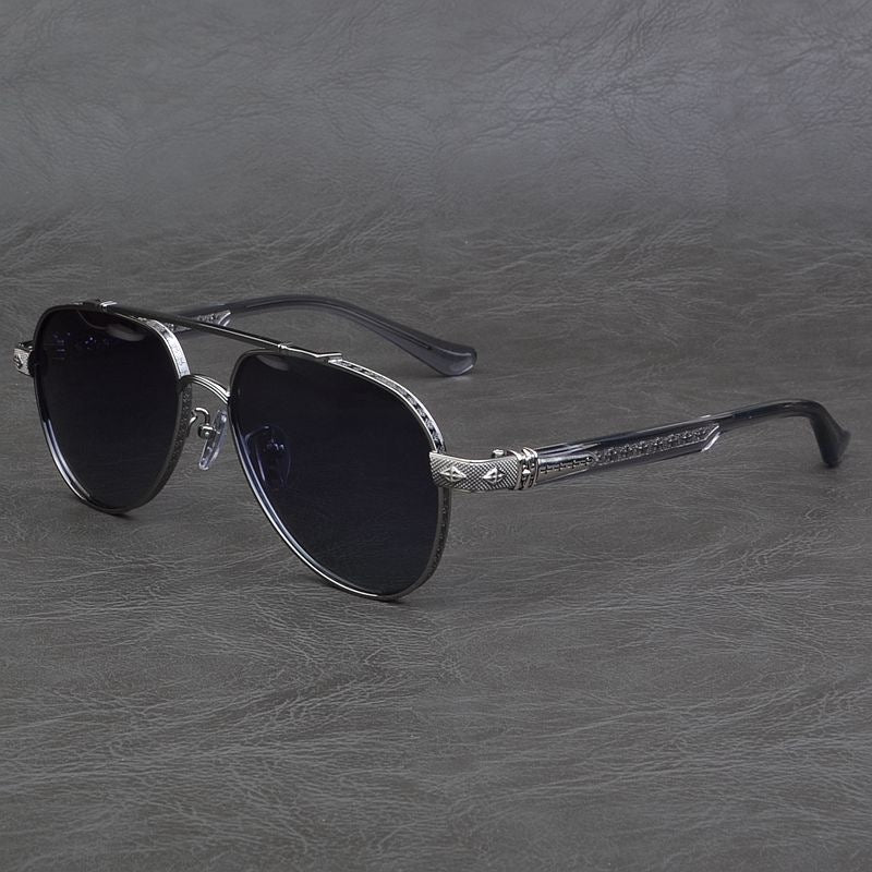 Pure titanium aviator sunglasses