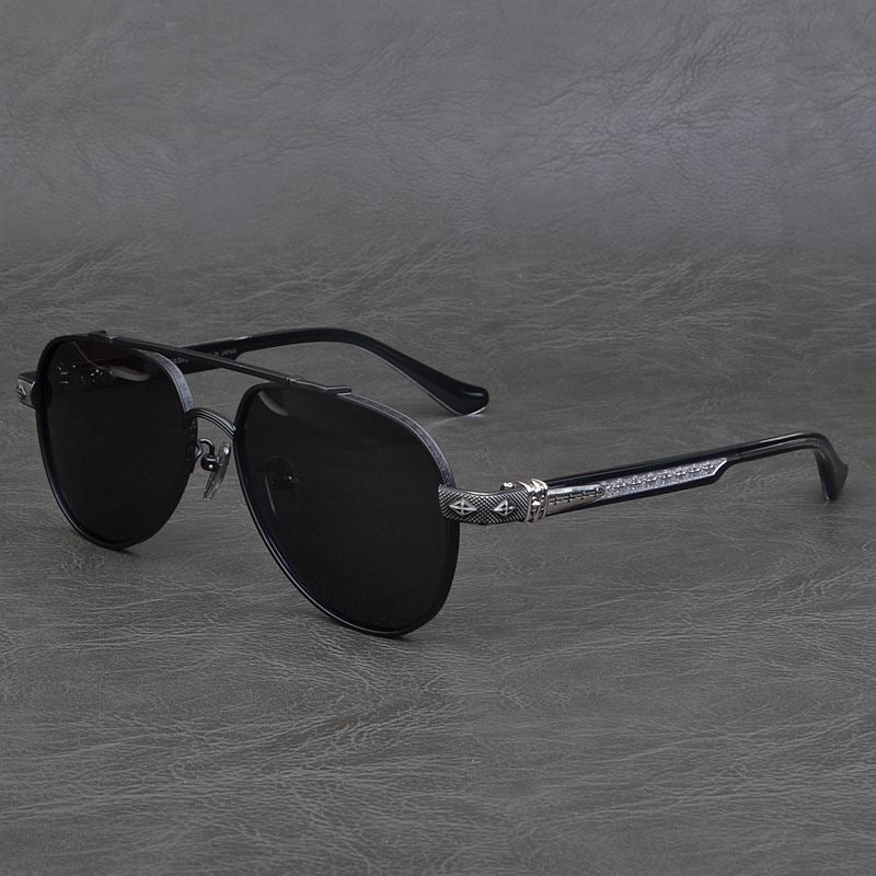 Pure titanium aviator sunglasses
