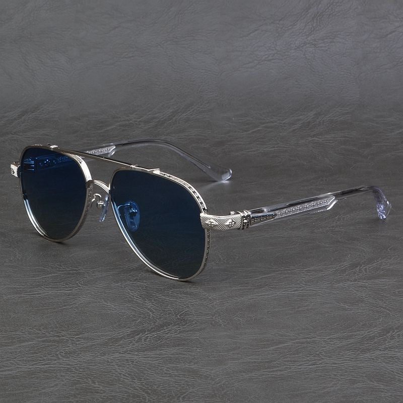 Pure titanium aviator sunglasses