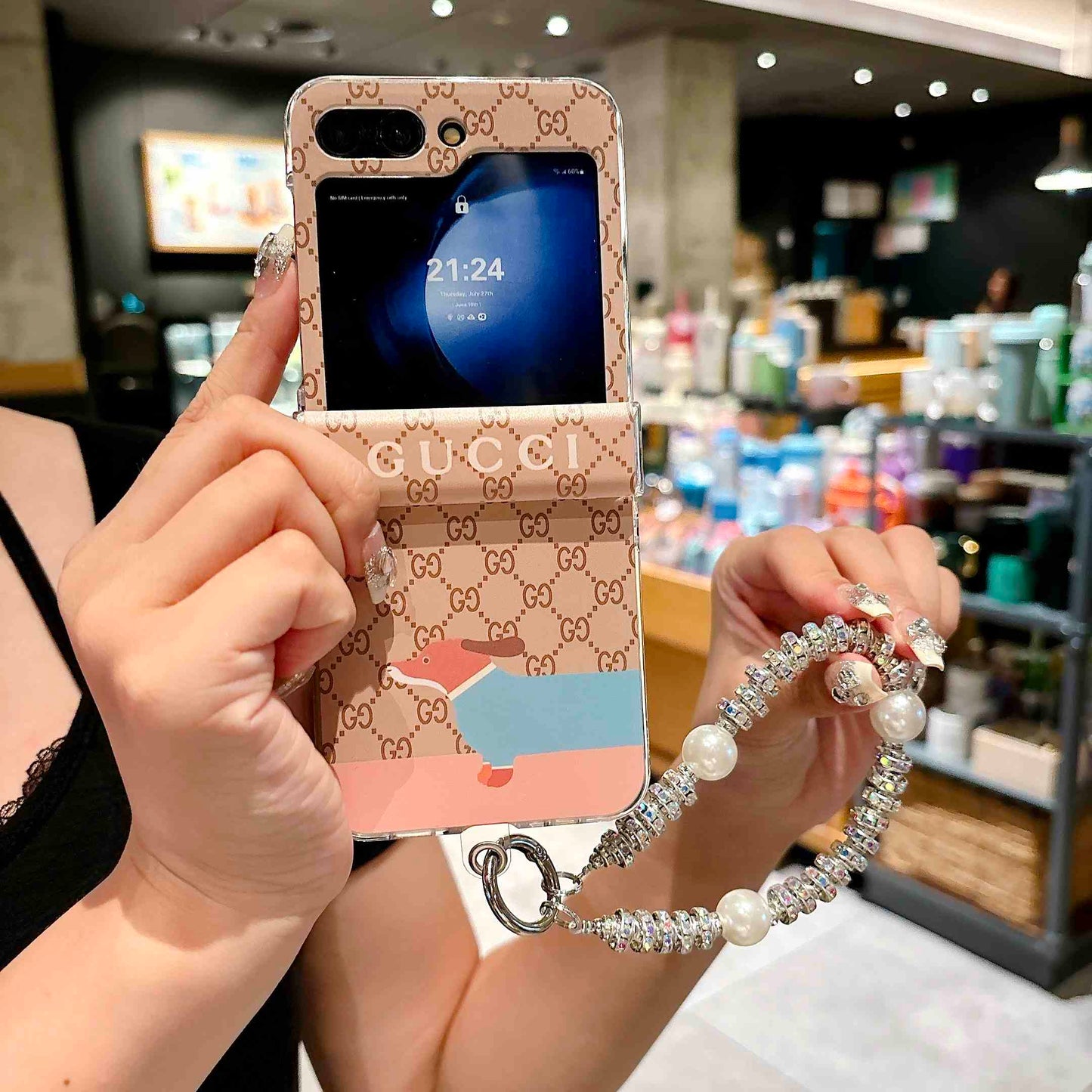 Cute Cartoon Bracelet Flip Case