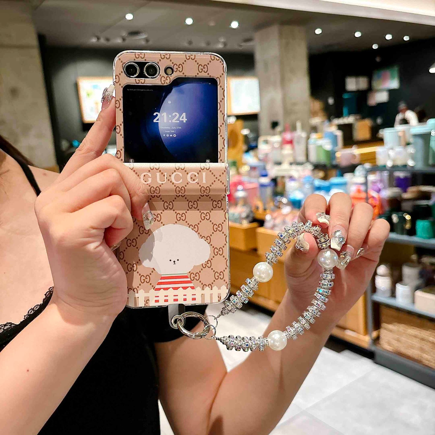 Cute Cartoon Bracelet Flip Case