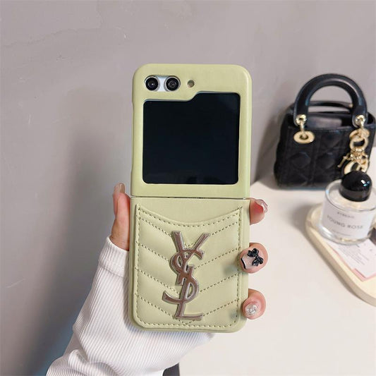 Leather Fashion Card Case for Galaxy Z Flip