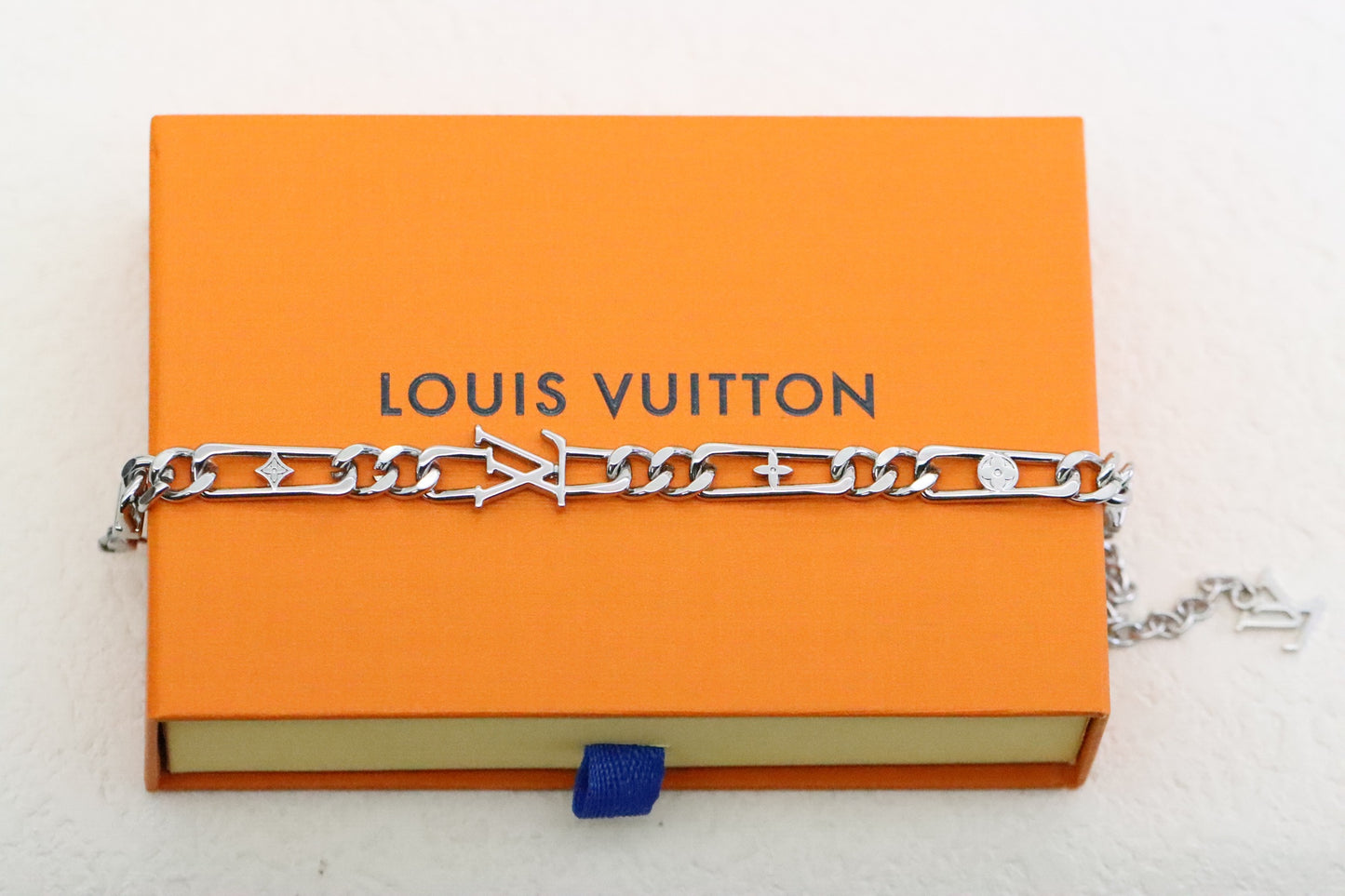 Floral and Letter Cuban Patchwork Bracelet