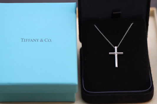Solitaire Diamond Cross Necklace