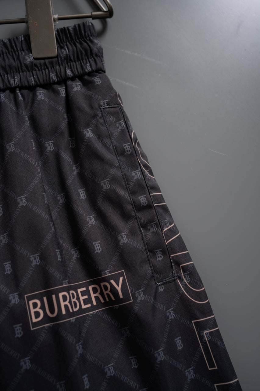 Classic black printed casual quick-drying beach shorts