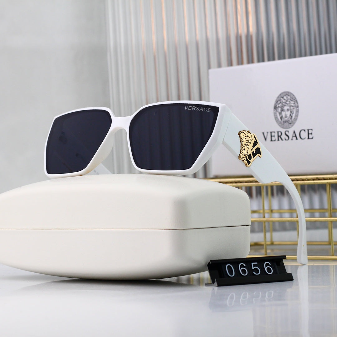 7 colors square frame anti-ultraviolet cat-eye sunglasses 0656