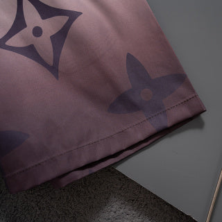 The latest white and purple gradient quick-drying shorts and beach pants