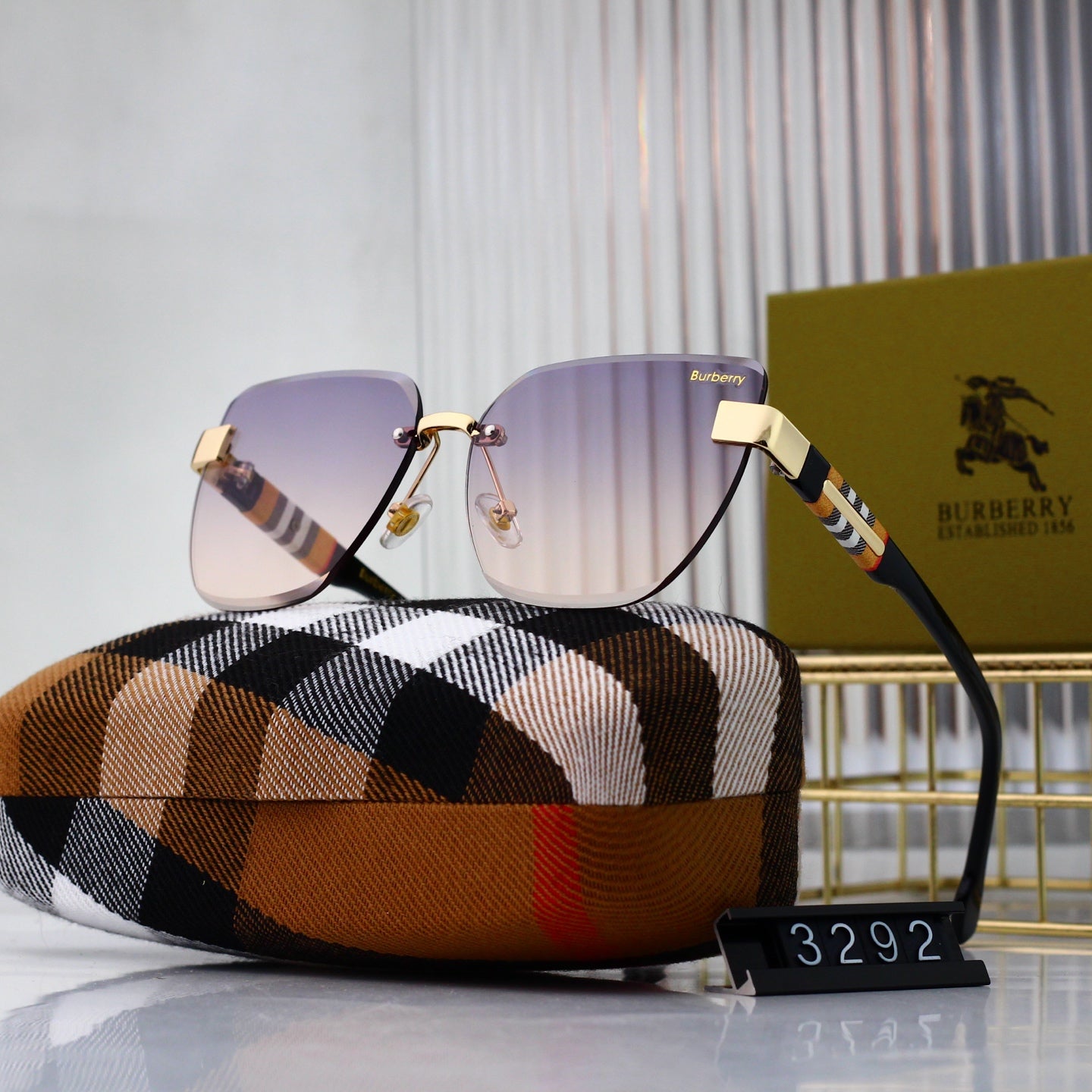 Frameless Metal Gradient Sunglasses