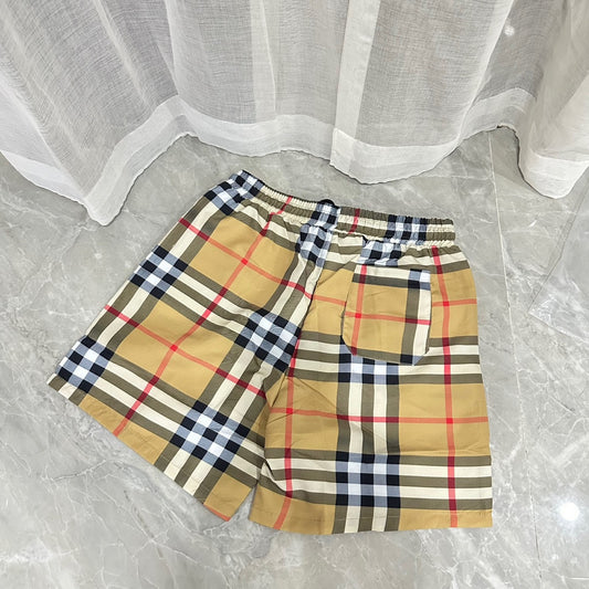 Classic Print Plaid Casual Quick-Drying Beach Shorts