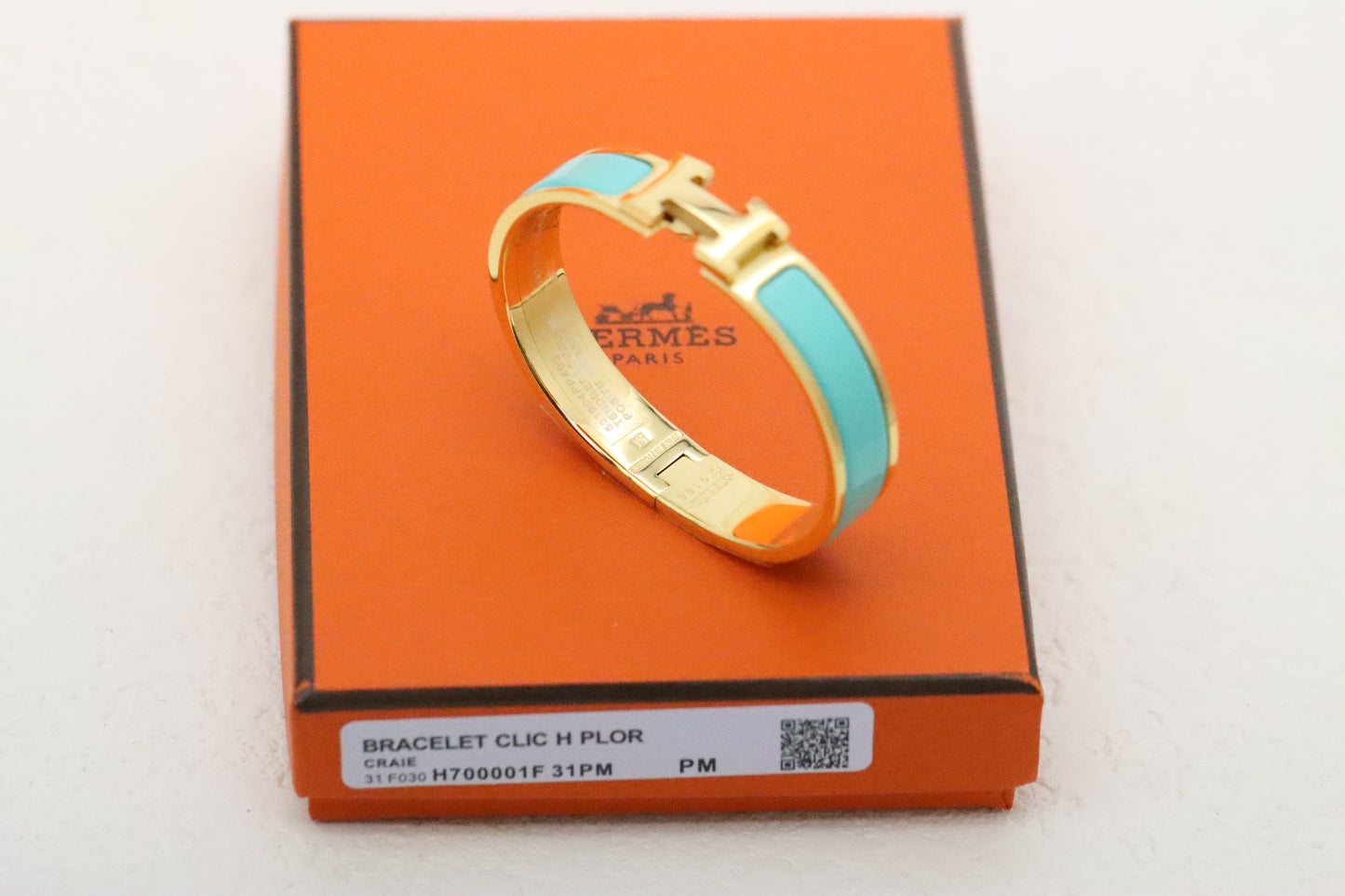Gold enamel bracelet