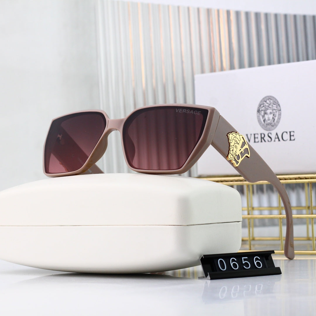7 colors square frame anti-ultraviolet cat-eye sunglasses 0656