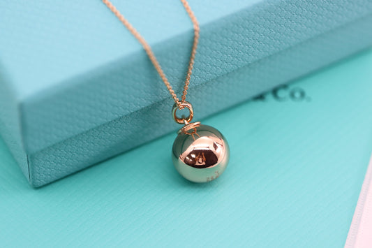 Rose gold ball lock clavicle necklace