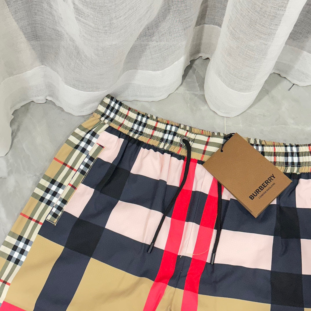 Unisex classic tricolor printed casual beach shorts