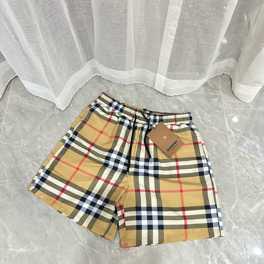 Classic Print Plaid Casual Quick-Drying Beach Shorts
