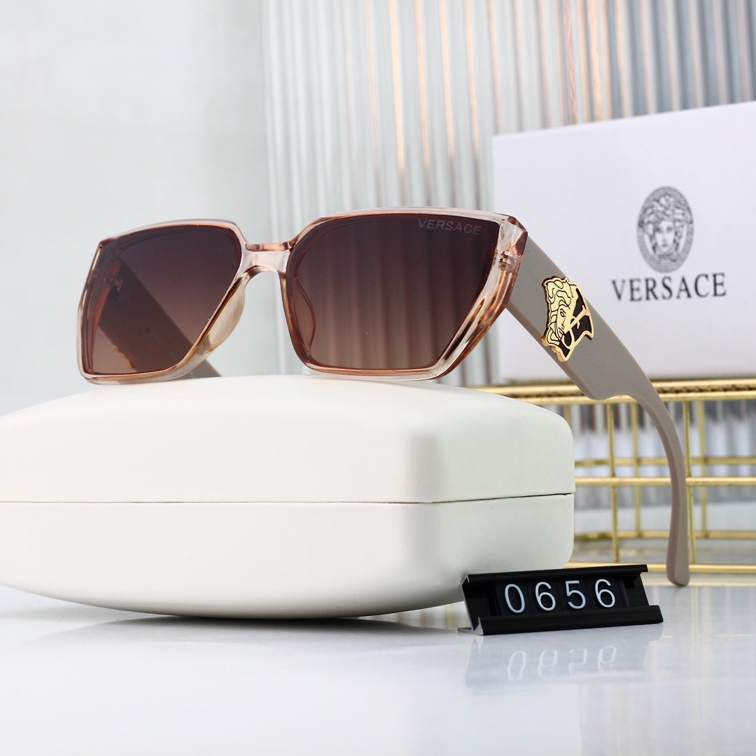 7 colors square frame anti-ultraviolet cat-eye sunglasses 0656