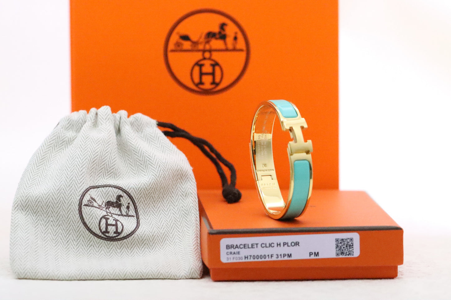 Gold enamel bracelet
