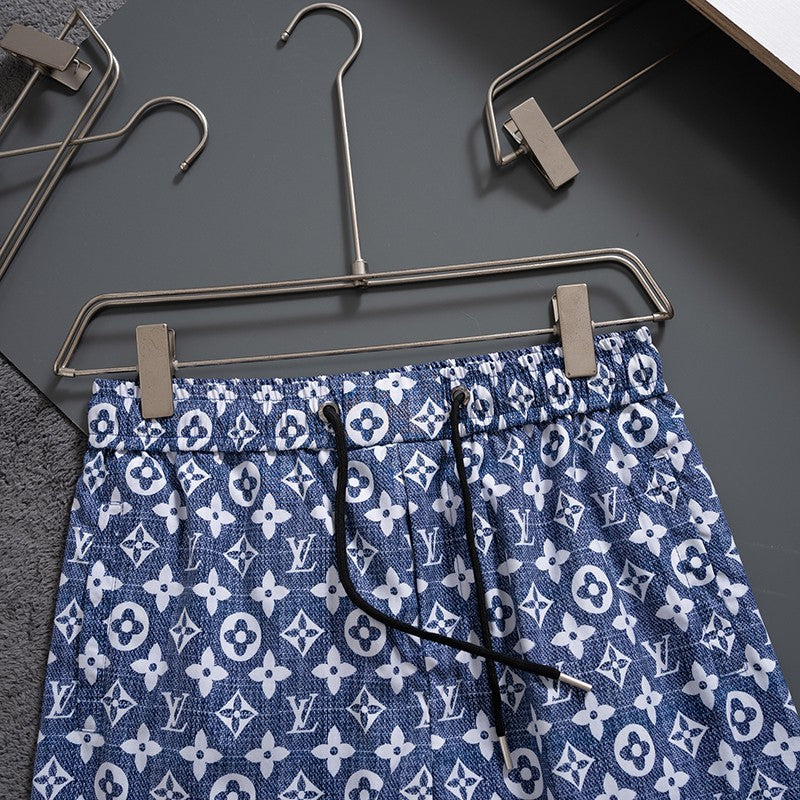 2025 latest quick-drying black and blue shorts beach pants
