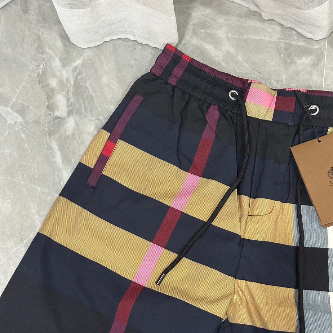 Unisex classic tricolor printed casual beach shorts