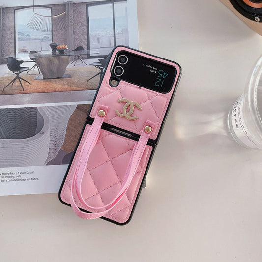 Leather Case with Strap for Galaxy Z Flip