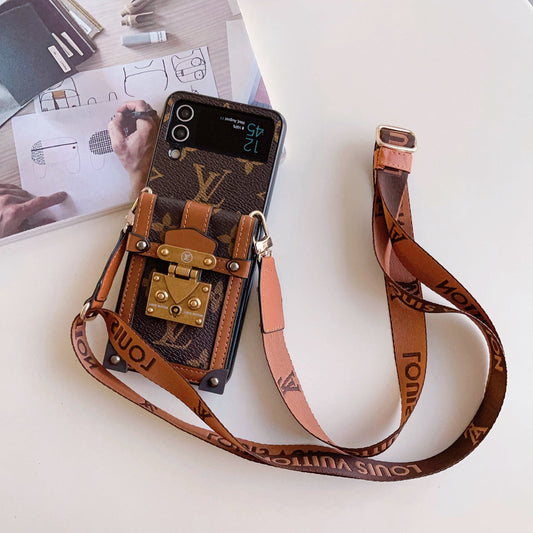 Retro Lock Card Holder Flip Case
